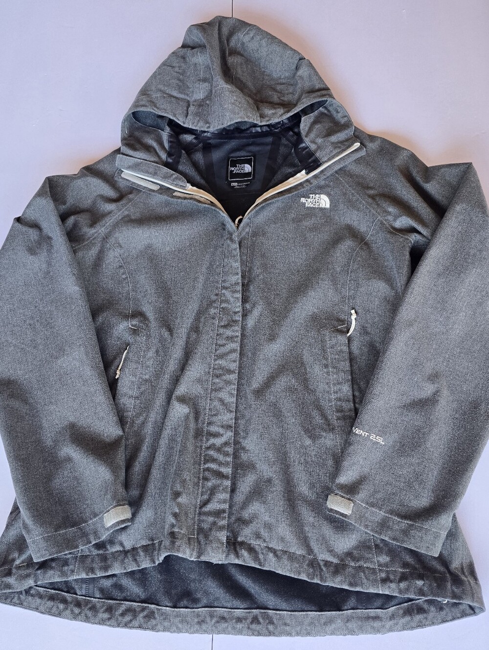 The North Face Men's Hooded Raincoat - Charcoal XL
